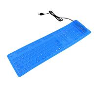 LALAFINA Teclado USB Enrollable Silicona Lavable para Viaje Teclado Silencioso Resistente al Agua 109 Teclas para Pc y Laptop