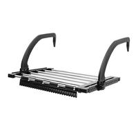 LALAFINA Tendedero de Ropa Retractil de Acero Inoxidable Plegable para Balcón, Soporte Resistente y Compacto Diseño Extensible de 42-73cm Adecuado para Espacios Pequeños
