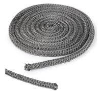 LALAGO 1 pieza Φ 10mm x 2,5m Cuerda de Sellado de Fibra de Vídrio, Junta para Estufa de Leña Cordón Chimenea, Flintronic Junta Refractaria Cinta Ignífuga para Estufa, Chimenea, Horno, Caldera