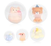 LALAGO 50pzs Bolas de Plástico Transparentes Rellenables, Cápsulas Redondas Pequeñas Vacías para Rellenar y Almacenar para Colorear, Decoraciones DIY (Ø28mm*10/Ø32mm*10/Ø35mm*10/Ø38mm*10/50mm*10)