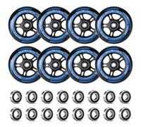 LALAGO 8 Pcs Ruedas Patines en Linea 90mm, 88A SHR PU, Rodamiento ABEC 9 | Ruedas para Patines en Linea, Ruedas de Patinaje en Línea, para K2 Hudora Gonex Apollo Patin en Linea