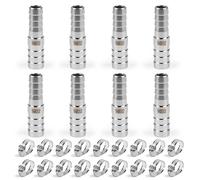 LALAGO 8 Piezas de Acero Inoxidable 304 14mm a 12mm de Reducción de Manguera de LengüEta del Adaptador, Lengüeta de Empalme de la Unión Mender Refrigerante Intercooler Conector para Agua Fluido Aire