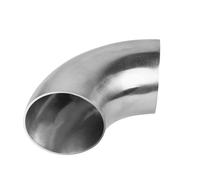 LALAGO Doblado de Acero Inoxidable, Codo de Tubo de 90 Grados 45mm, Codo de Escape de Tubo, Codo de Doblado de Acero SS304 para Escape, Tubo de Doblado, Codo de Ángulo de 90° (90°, 1.75 inch)