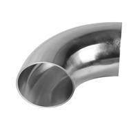 LALAGO Doblado de Acero Inoxidable, Codo de Tubo de 90 Grados 63mm, Codo de Escape de Tubo, Codo de Doblado de Acero SS304 para Escape, Tubo de Doblado, Codo de Ángulo de 90° (90°, 2,5 inch)