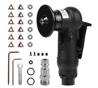 LALAGO Mini Máquina de Biselado Neumático 2 en 1, Herramienta de Biseladora de Aire con Cuchillas Angulares 6C y 6R, Lineal Manual de Esquina de Arco de 45° para Recorte y Desbarbado de Metal