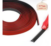 LALAGO Molduras Decorativas Para Pared, Tiras de estuco de poliestireno, Moldura Autoadhesiva Flexible, Rollo de Moldura de Esquina de Espuma, Tira De Ajuste De Pared De Esquina (5M,12x9mm,Negro)