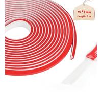 LALAGO Molduras Decorativas Para Pared, Tiras de estuco de poliestireno, Moldura Autoadhesiva Flexible, Rollo de Moldura de Esquina de Espuma, Tira De Ajuste De Pared De Esquina (5M,12x9mm,Blanco)