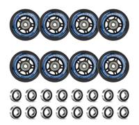 LALAGO patin en linea 76mm, 8 piezas ruedas, 88AHRPU, rodamientos ABEC9, para K2 Hudora Gonex Apollo