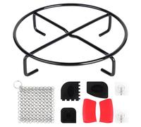 LALAGO Trébede para Horno, Ø20 cm Soporte para Horno, Limpiador de Anillos de Acero Inoxidable, Salvamanteles Holandés para Olla de Fuego, Accesorios para Barbacoas, Cacerolas, Camping