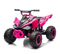 LALAHO Quad Electrico Niño, Moto Electrica Niños 3 a 8 Años（Rosa） | Doppi Motori 35W, 12V 7Ah, Avvio Dolce, Sospensioni, Luci LED, Sicurezza, Quad Bambini