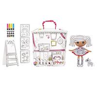 Lalaloopsy Muñeca Colour Me - SPLATTER SPLASH - Muñeca Artista de 33,02cm con Cebra como mascota - Rotuladores, Moda, Set de juego reutilizable, Caballete y Lienzos - Para Niños Mayores de 3 Años