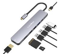 LalaMax - Concentrador USB C, 8 en 1, adaptador multipuerto para MacBook, USB C a HDMI4K60, SD, TF, USB3.0, USB2.0, USB C, dongle de fecha