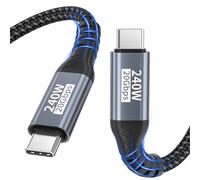 lalasis Cable de datos USB-C,cable USB-C de 2m,20 Gbps USB 3.2 Gen2x2,carga de 240W,cable de vídeo 5K@60 Hz/4K@144 Hz PD3.1 para iPhone 17 Pro Max/Plus/Pro/iPhone 16/15/MacBook Pro/iPad Pro,PSSD