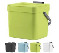 LALASTAR Bote de basura colgante de 1,8 galones, contenedor de abono de pl stico verde Ind