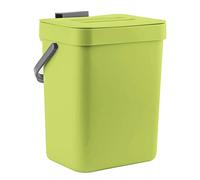 LALASTAR Canasta de basura de alimentos para cocina, contenedor pequeño de abono para encimera con tapa, contenedor de desechos de alimentos sin olor, cubo de basura montado en la pared, 3 litros,