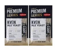 LalBrew Lallemand Voss Kveik Levadura Seca para Cerveza Ale Fermentación Rápida Pack 2x11 g Alta Floculación 25-40 °C