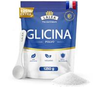LALEA Glicina en Polvo 1250g - Aminoácido L Glicina 100% Pura Cristalizada - Sabor Naturalmente Dulce - Componente del Colágeno - Vegano, Sin Aditivos - Rutina Nocturna - Formato grande