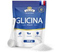 LALEA Glicina en Polvo 500g - Aminoácido L Glicina 100% Pura Cristalizada - Sabor Naturalmente Dulce - Componente del Colágeno - Vegano, Sin Aditivos - Rutina Nocturna - 100 Dosis