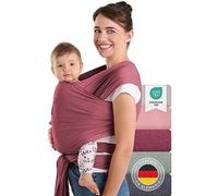 Laleni - Portabebés para recién nacidos de hasta 15 kg, 100 % algodón biológico, color Rojo