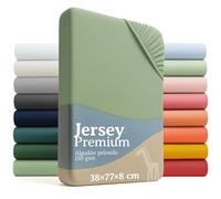Laleni Premium sabana bajera cuna 38x77 cm cuna bebe 2 pzs - sabana bajera cuna para cochecito bebe certificada OEKO-TEX - sabana cuna de 100% algodón - sabanas bajeras cuna - sabanas minicuna - verde