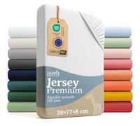 Laleni Premium Sabana Bajera Cuna 38x77 cm Cuna de Bebe - Sabana Bajera Cuna para Cochecito Bebe certificada Oeko-Tex - Sabana Cuna de 100% algodón - sabanas bajeras Cuna - sabanas minicuna en Blanco