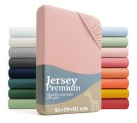 Laleni Premium Sabana Bajera Cuna 50x89 cm Cuna Bebe 2 pzs - Sabana Bajera Cuna para Cochecito Bebe certificada Oeko-Tex - Sabana Cuna de 100% algodón - sabanas bajeras Cuna - Sabana minicuna - Rosa