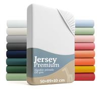 Laleni Premium sabana bajera cuna 50x89 cm cuna bebe 2 pzs - sabana bajera cuna para cochecito bebe certificada OEKO-TEX - sabana cuna de 100% algodón - sabanas bajeras cuna - sabana minicuna - blanco