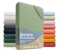 Laleni Premium sabana bajera cuna 50x89 cm cuna bebe 2 pzs - sabana bajera cuna para cochecito bebe certificada OEKO-TEX - sabana cuna de 100% algodón - sabanas bajeras cuna - sabanas minicuna - verde