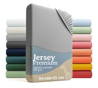Laleni Premium Sabana Bajera Cuna 60/70x120/140 cm Cuna Bebe 2 pzs - Sabana Bajera Cuna para Cochecito Bebe certificada Oeko-Tex - Sabana Cuna de 100% algodón - sabanas Cuna 60x120 Algodon - en Gris