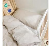 Laleni Ropa de cama infantil de 100 x 135 cm de algodón, ropa de cama infantil de muselina de 100 x 135 cm y funda de almohada de 40 x 60 cm, ropa de cama de muselina con certificado Öko-Tex, color
