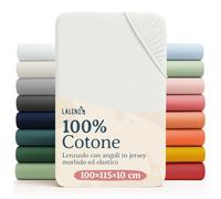 Laleni Sabana Bajera 100x115x10cm Oeko-Tex - sabanaja Bajera 100% Algodon para Cama de Infantil Set de 2-Ropa de Cama Infantil - para Cuna Bebe Color Marfil
