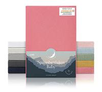 Laleni Sabana Bajera 28to30x73to76x10cm Oeko-Tex - sabanaja Bajera 100% Algodon para Cama de Infantil Set de 2-Ropa de Cama Infantil - para Cuna Bebe Color Coral - Rojo