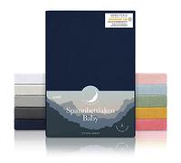 Laleni Sabana Bajera 40x90x12cm Oeko-Tex - sabanaja Bajera 100% Algodon para Cama de Infantil Simple-Ropa de Cama Infantil - para Cuna Bebe Color Dark Ocean Blue - Azul