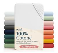 Laleni Sabana Bajera 42x81x10cm Oeko-Tex - sabanaja Bajera 100% Algodon para Cama de Infantil Set de 2-Ropa de Cama Infantil - para Cuna Bebe Color Blanco