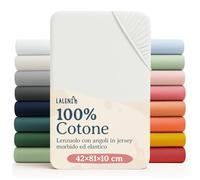 Laleni Sabana Bajera 42x81x10cm Oeko-Tex - sabanaja Bajera 100% Algodon para Cama de Infantil Set de 2-Ropa de Cama Infantil - para Cuna Bebe Color Marfil