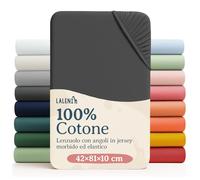 Laleni Sabana Bajera 42x81x10cm Oeko-Tex - sabanaja Bajera 100% Algodon para Cama de Infantil Set de 2-Ropa de Cama Infantil - para Cuna Bebe Color Antracita