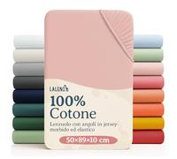 Laleni Sabana Bajera 50x89x10cm Oeko-Tex - sabanaja Bajera 100% Algodon para Cama de Infantil Set de 2-Ropa de Cama Infantil - para Cuna Bebe Color Rosa