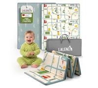 Laleni Tapete Actividades Bebe 150x180x1 cm - Alfombra Bebe Acolchada Plegable Impermeable - Alfombra Juegos Bebe para Interiores y Exteriores - Colchoneta Bebe Suelo con Estampado de Ciudad