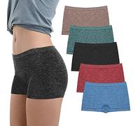 LALESTE - Boxer para Mujer, Cobertura Completa, sin Costuras, Suave, elástico, Paquete de 5, b002, M