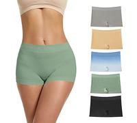 LALESTE - Boxer para Mujer, Cobertura Completa, sin Costuras, Suave, elástico, Paquete de 5, S