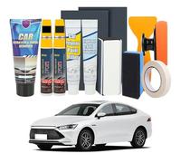 Lalieffacely Pulimento Coche Arañazos, Reparador Arañazos Coche, Kit de Quita con Pasta y Pintura para Reparación de Arañazos de Pintura y Ramitas y Clavos (Negro puro + Negro perla)