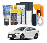 Lalieffacely Pulimento Coche Arañazos, Reparador Arañazos Coche, Kit de Quita con Pasta y Pintura para Reparación de Arañazos de Pintura y Ramitas y Clavos (Gris plata + Gris titanio)