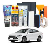 Lalieffacely Pulimento Coche Arañazos, Reparador Arañazos Coche, Kit de Quita con Pasta y Pintura para Reparación de Arañazos de Pintura y Ramitas y Clavos (Rojo puro + Rojo perla)