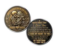 LALILIESS Ficha conmemorativa de bolsillo de metal con nombre todavía no sick of you, moneda conmemorativa personalizada de doble cara para un ser querido, A2., G