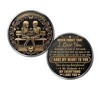 LALILIESS Ficha conmemorativa de bolsillo de metal con nombre todavía no sick of you, moneda conmemorativa personalizada de doble cara para un ser querido, A1, G