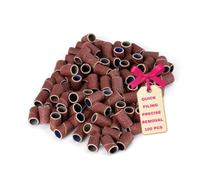 LALILL 100 pzc Capuchones abrasivos Grano 180 - Fundas Abrasivas para Torno de Uñas - Pedicura Profesional - Brocas para Manicura y Pies - Para Gel, Acrílico, Cutículas - Accesorios Torno