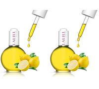 LALILL Aceite de Cuticulas y Uñas 75 ml - Vegano Cuidado con Aceite de Almendras Dulces y Melocotón - Tratamiento Reparador y Fortalecedor Con Pipeta - Aroma Limón - Uso Profesional y Doméstico