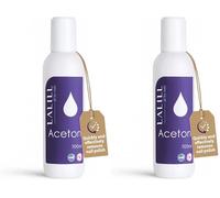 LALILL Acetona Quitaesmalte 100 ml - Para Esmaltes Híbridos, Gel, Acrílico y Tips - UV Acetona Pura (Paquete de 2)