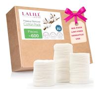 LALILL Discos Desmaquillantes Algodón 600 uds - Almohadillas Suaves Sin Pelusa - Para Rostro, Ojos, Maquillaje, Loción, Salón - 100% Algodón
