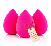 LALILL Esponjas de Maquillaje de Silicona 3 Unidades - Beauty Blender Elíptico - Esponja Universal para Base y Corrector - Sin Látex, Ideal para Líquidos, Cremas y Polvos